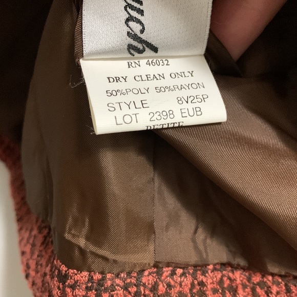 3/$15 N Touch Salmon/brown size 16 petite suit jacket - Picture 5 of 9